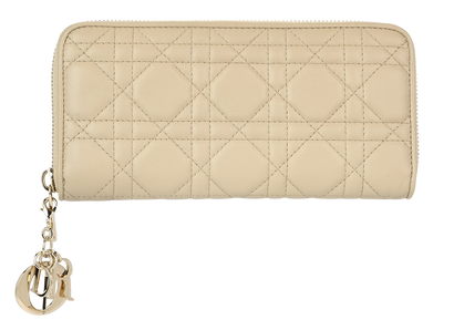 Christian Dior Voyageur Cannage Wallet, front view